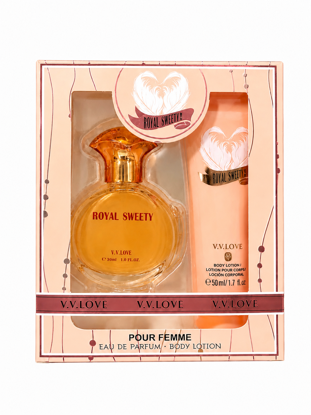 Royal Sweety da V.V.Love 30ml  + Loção corporal de 50ml.