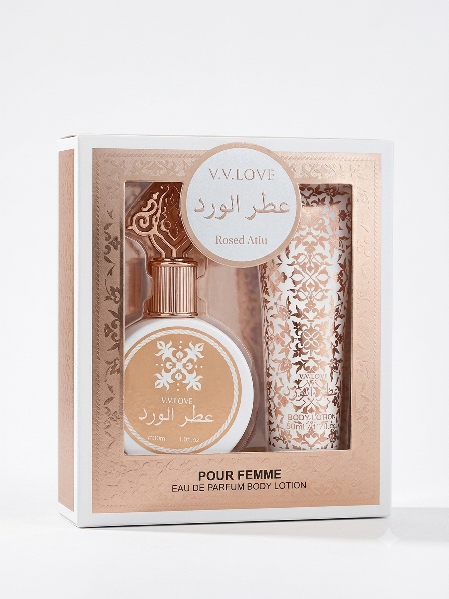 KIT MINIATURA ÁRABE + Loção corporal - inspiração FAKHAR ROSE