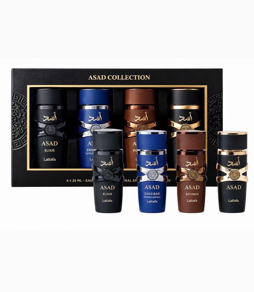Kit Lattafa Asad Collection Masculino - Eau de Parfum 4x25ml