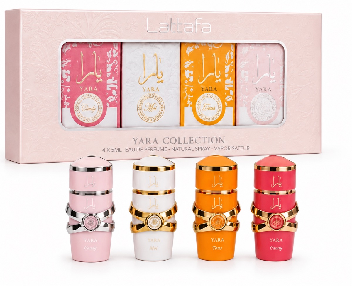 Kit Miniaturas Yara 4x5ml Perfumes Miniaturas Lattafa Original Eau de Parfum